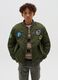 Full-zip aviator bomber jacket with patch_0