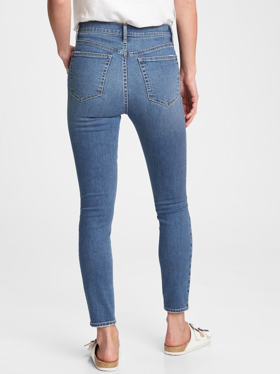High-waisted skinny-fit jeans with fading_2