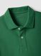 Short sleeve polo in pure green cotton regular fit_5