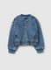 Denim bomber jacket with heart patch_0