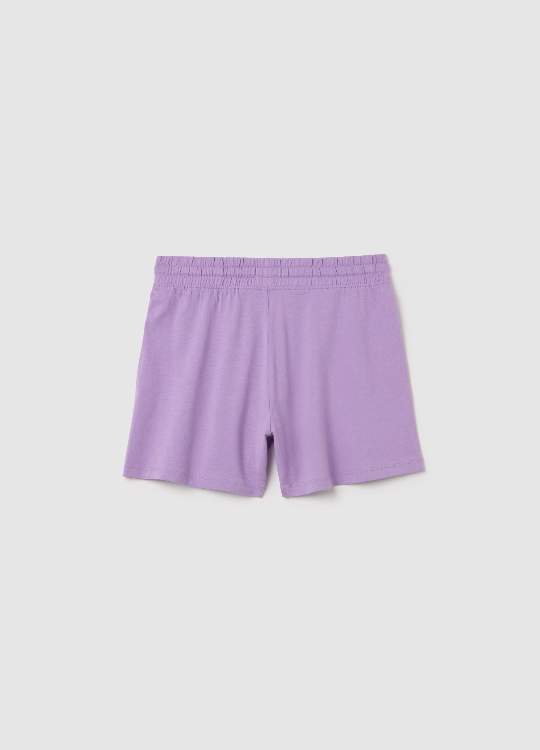 Cotton shorts with drawstring