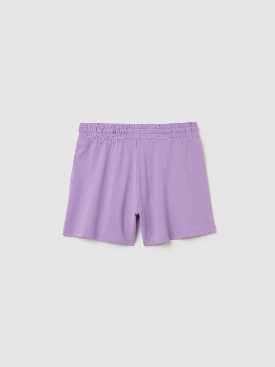 Cotton shorts with drawstring_4