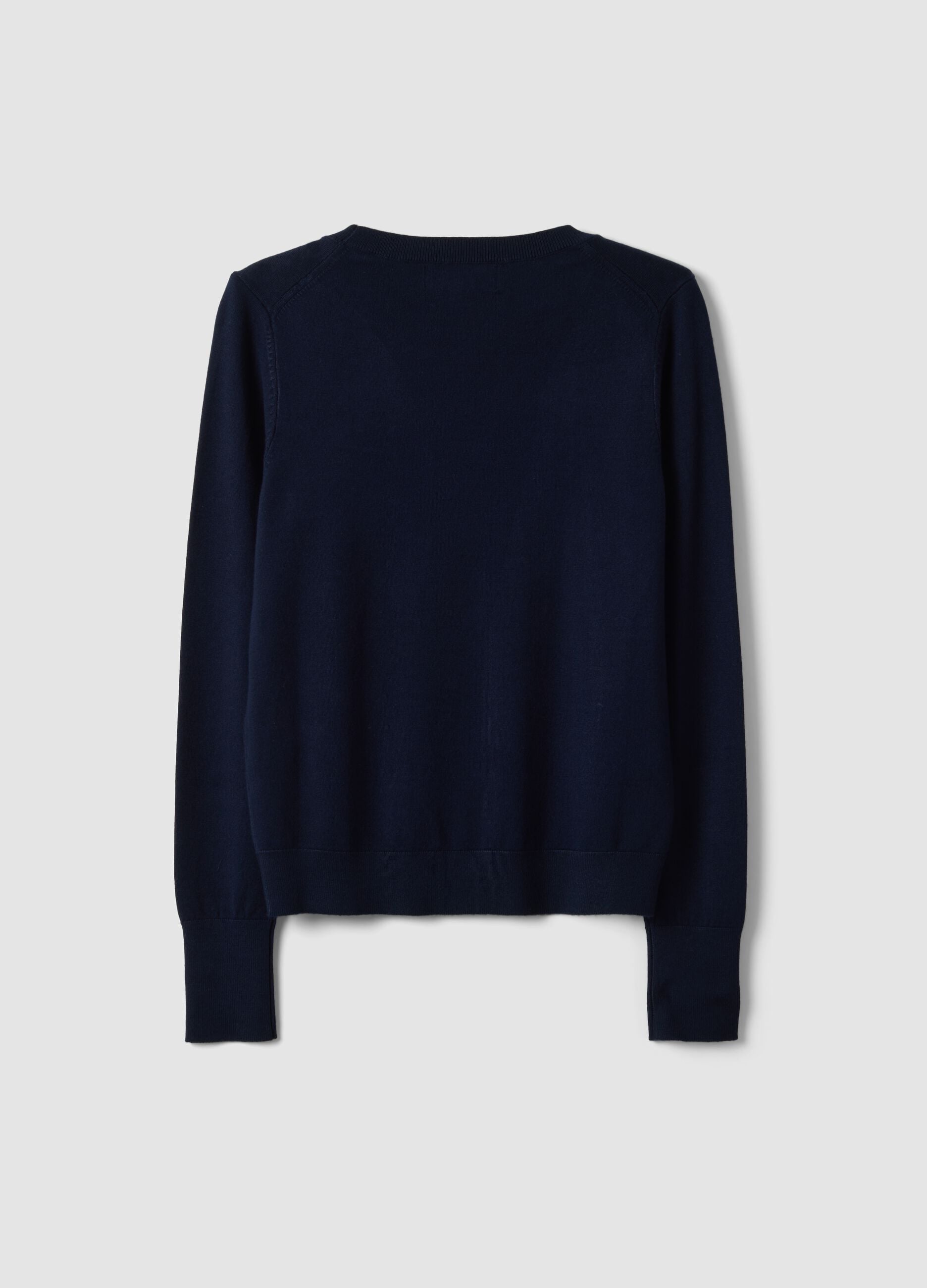 Blue Sweater with Fitted Fit