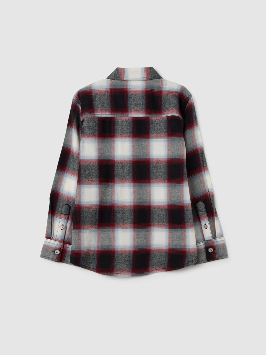 Camicia da bambino in puro cotone a quadri regular fit_2