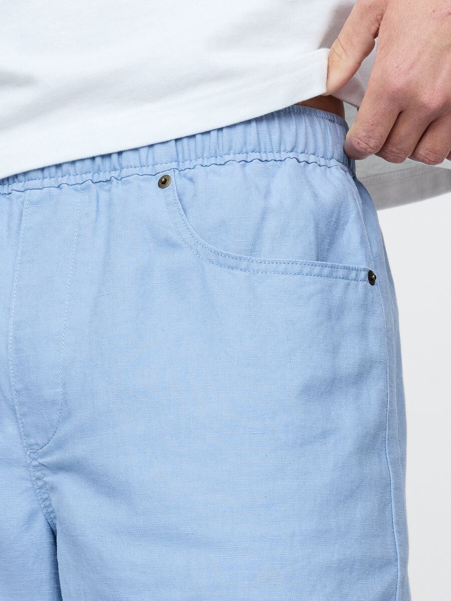 Gap Blue Linen and Cotton Shorts_4