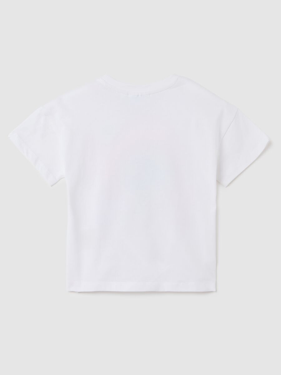 Girls' Stretch Cotton T-shirt - White_1
