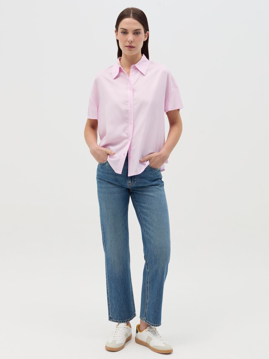 Short-sleeved shirt in viscose_1