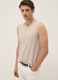 Beige pure cotton vest_0