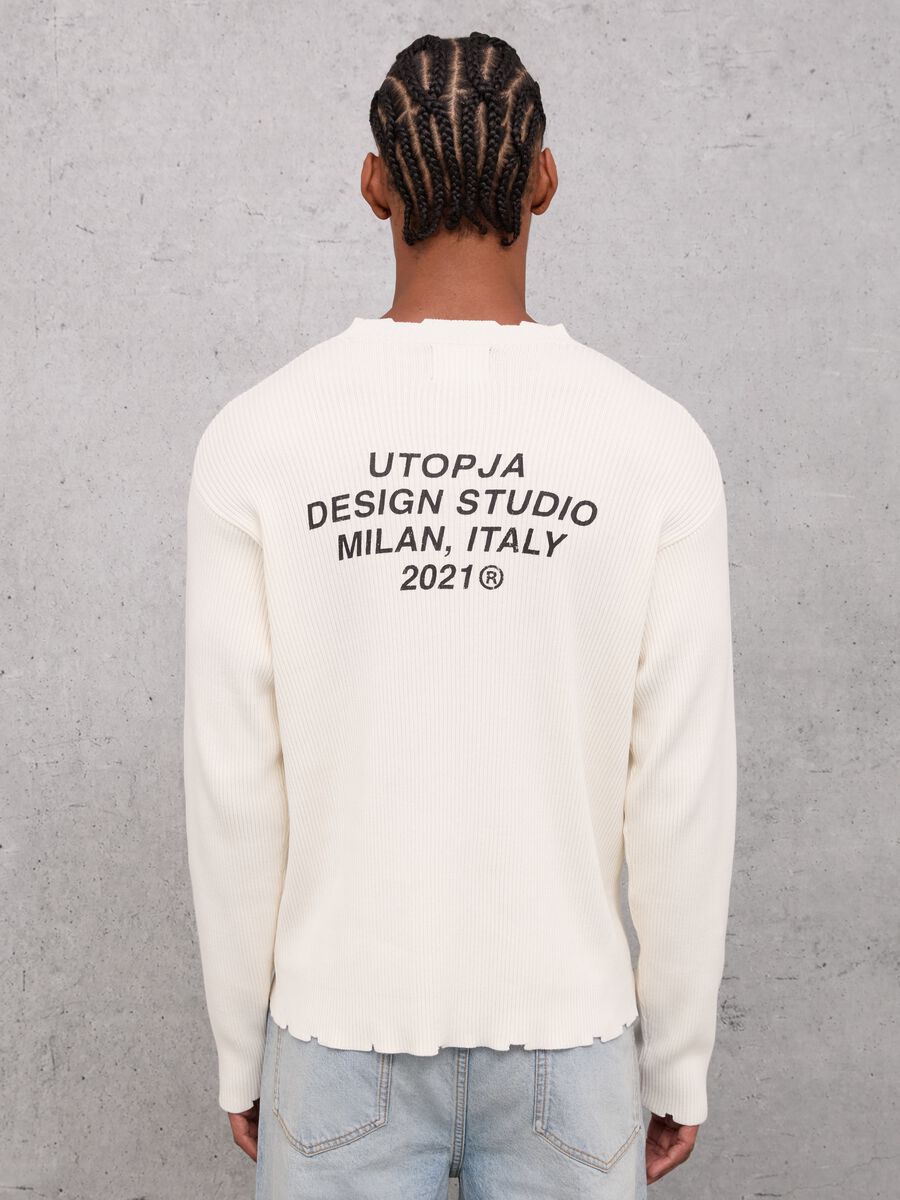 Light Knit Crewneck Vintage White_0