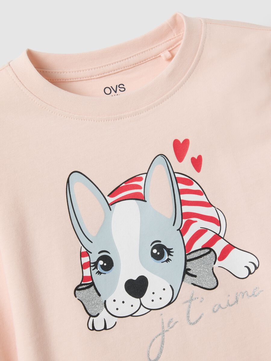 Girl's regular fit pink pure cotton t-shirt_2