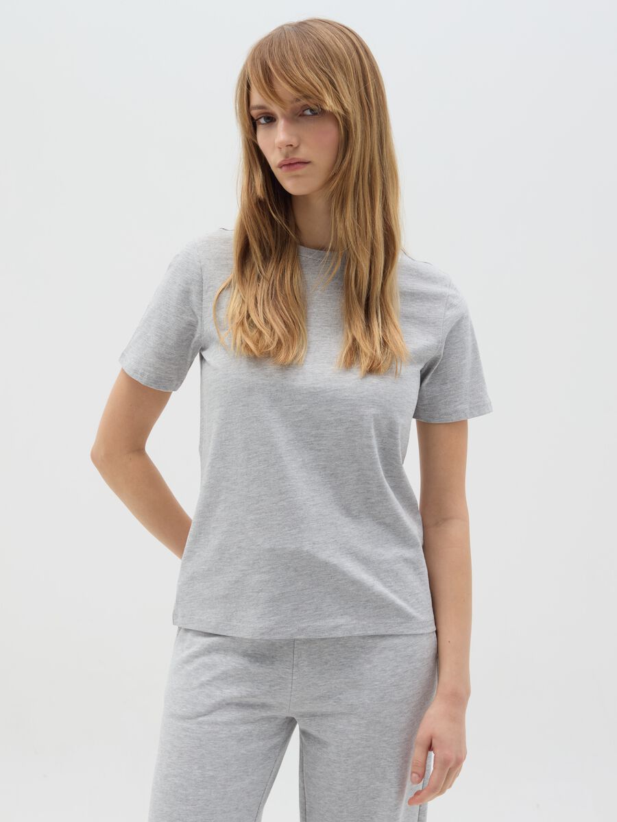 Organic cotton T-shirt with round neck_0