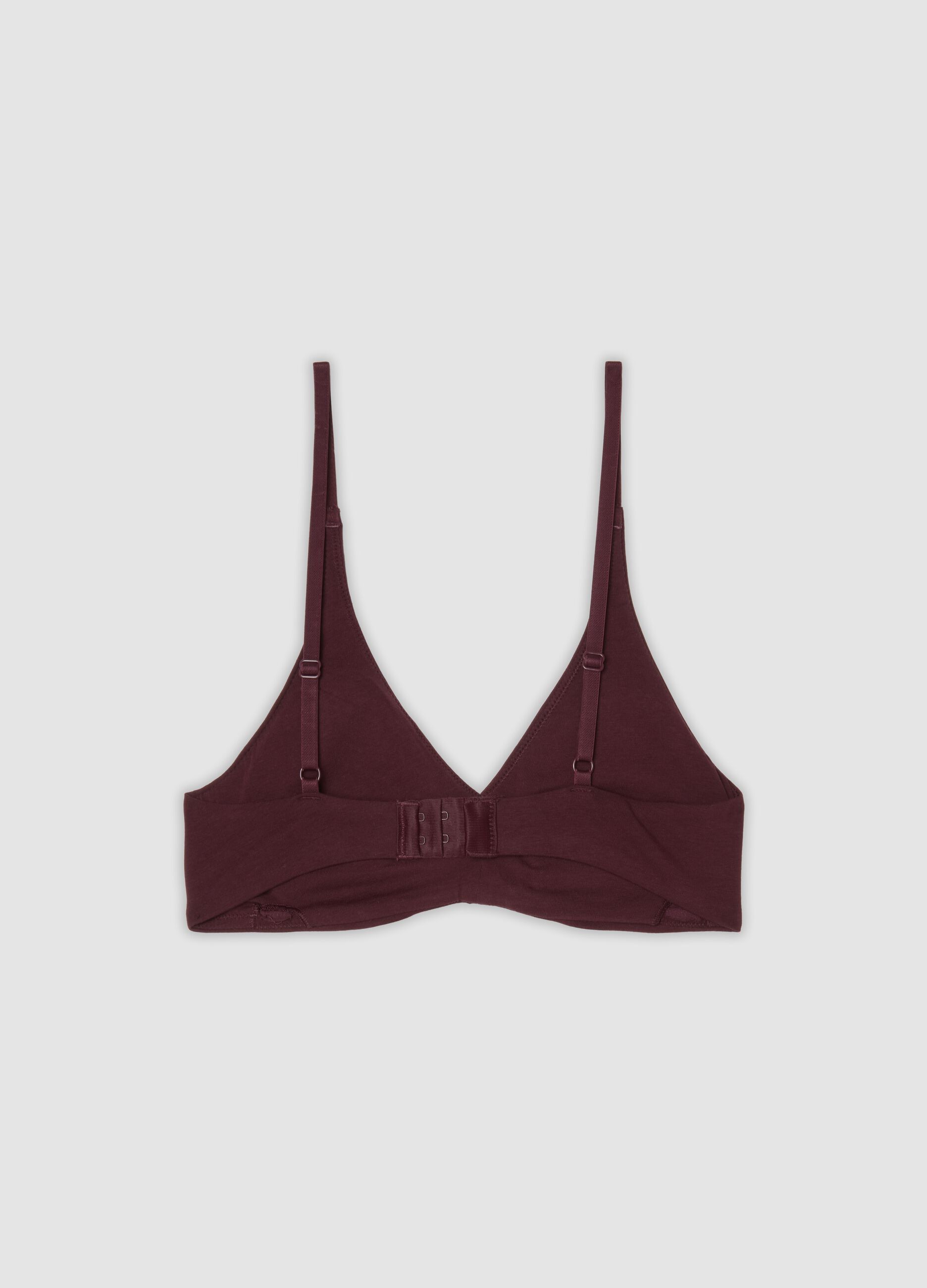 Reggiseno a triangolo viola in cotone organico elasticizzato