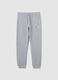 Pantaloni jogger in misto cotone grigi_4