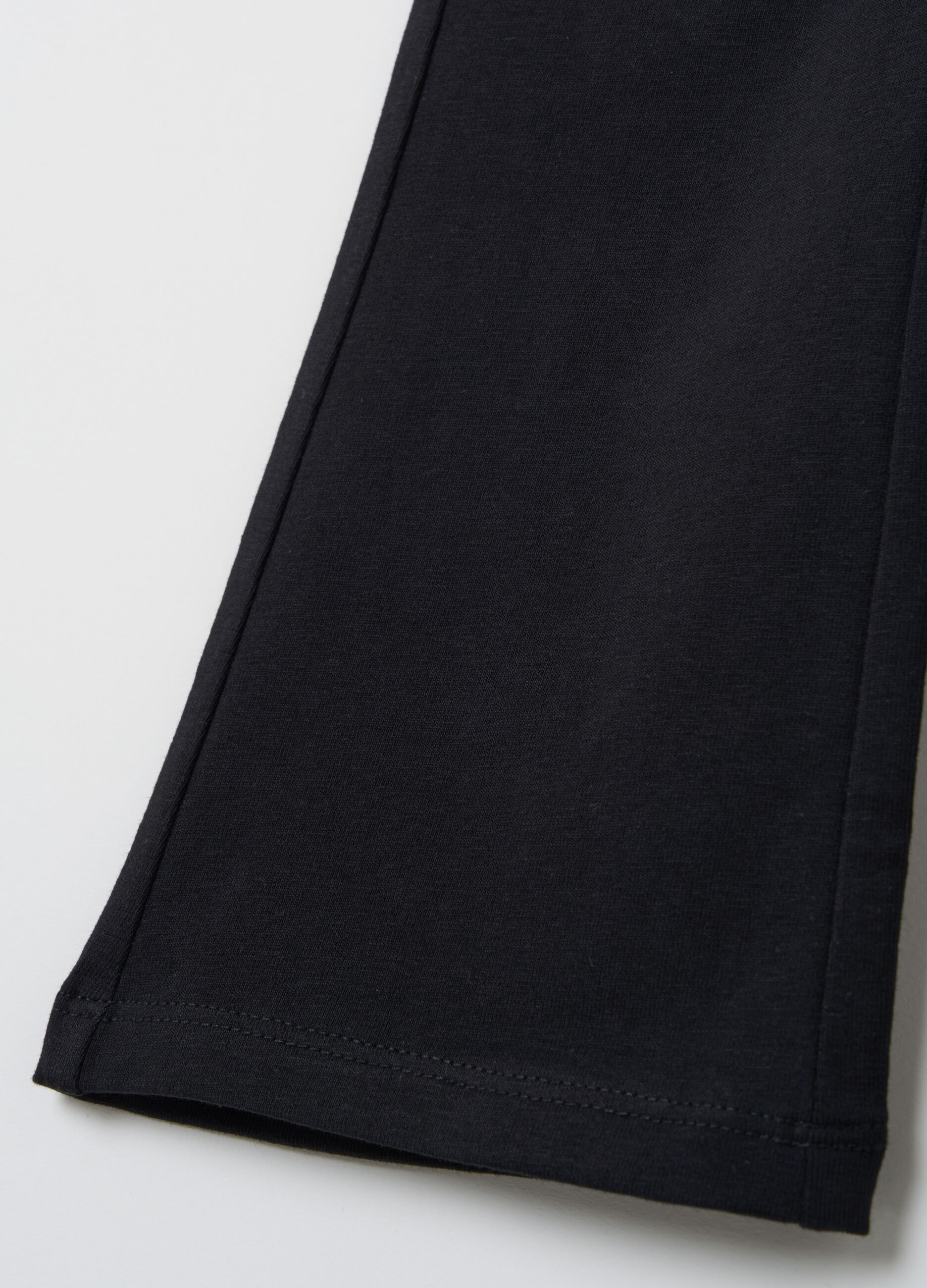 Flare-fit leggings in stretch cotton