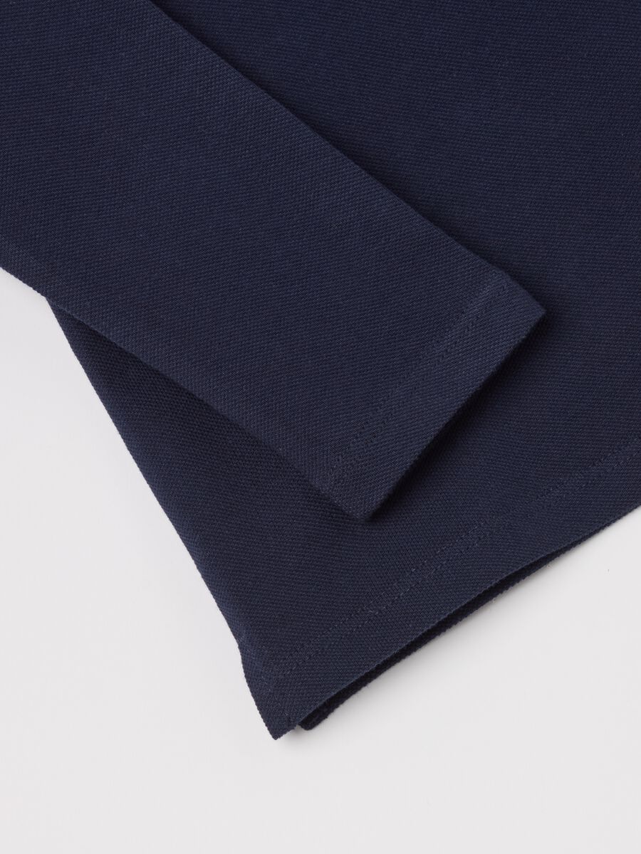 Long-sleeved polo shirt in piquet_3
