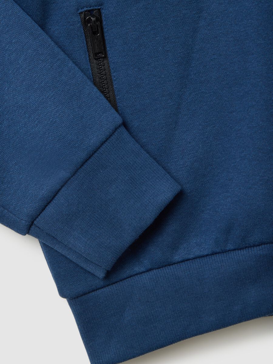 Multicolour Cotton-Blend Zip-Up Sweater_5