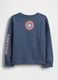 Blue cotton long sleeve shirt Captain America_1