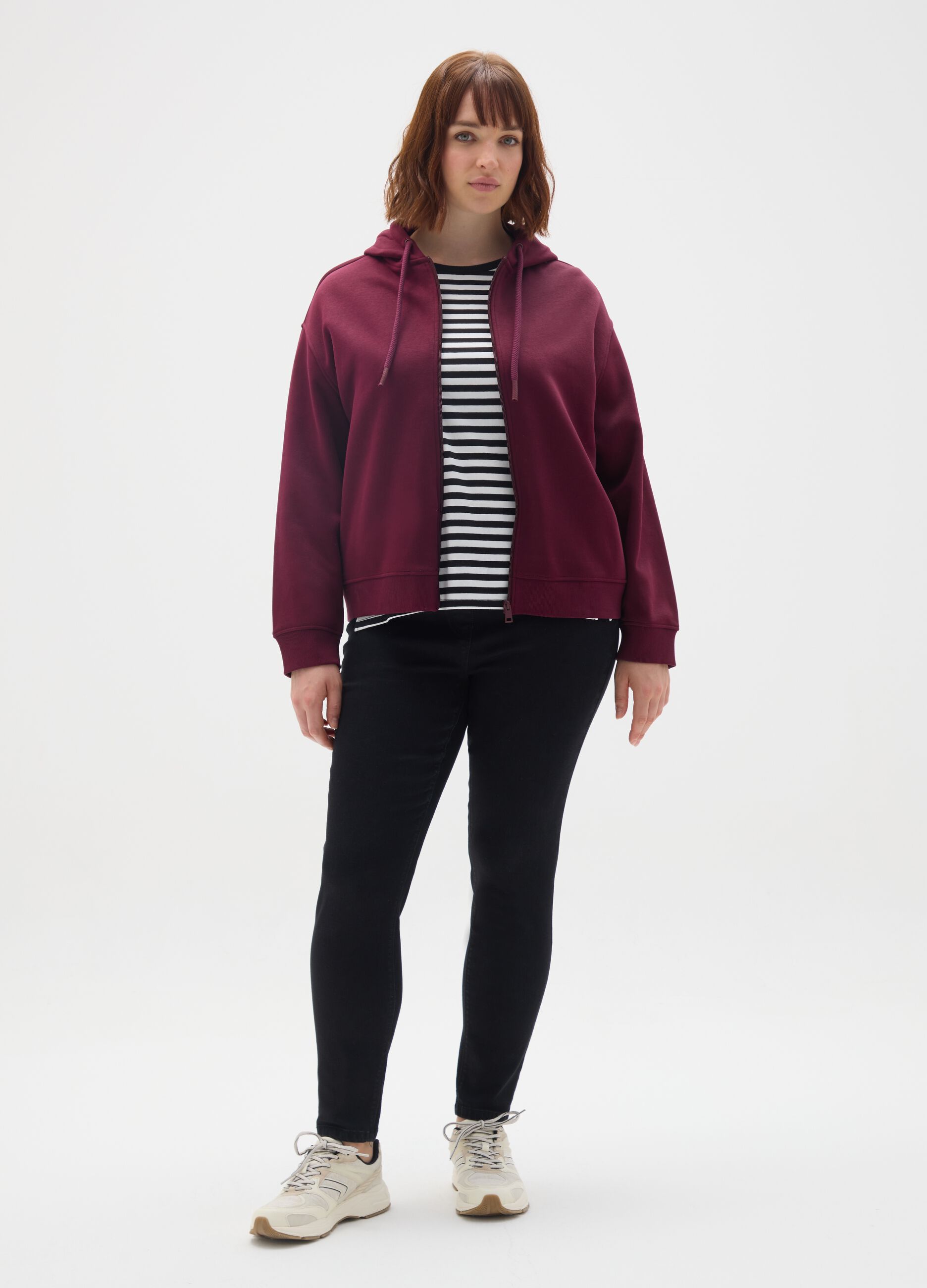 Purple Cotton Sweatshirt Regular Fit