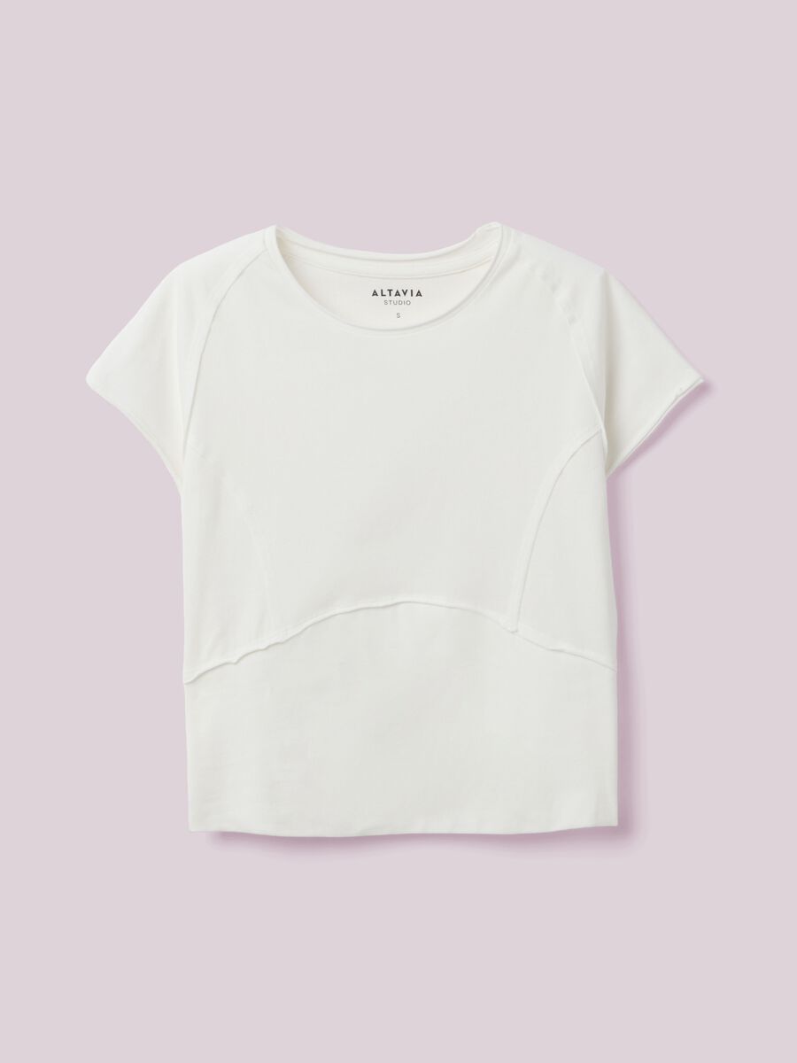 Cropped T-shirt with exposed seams ALTAVIA STUDIO_0