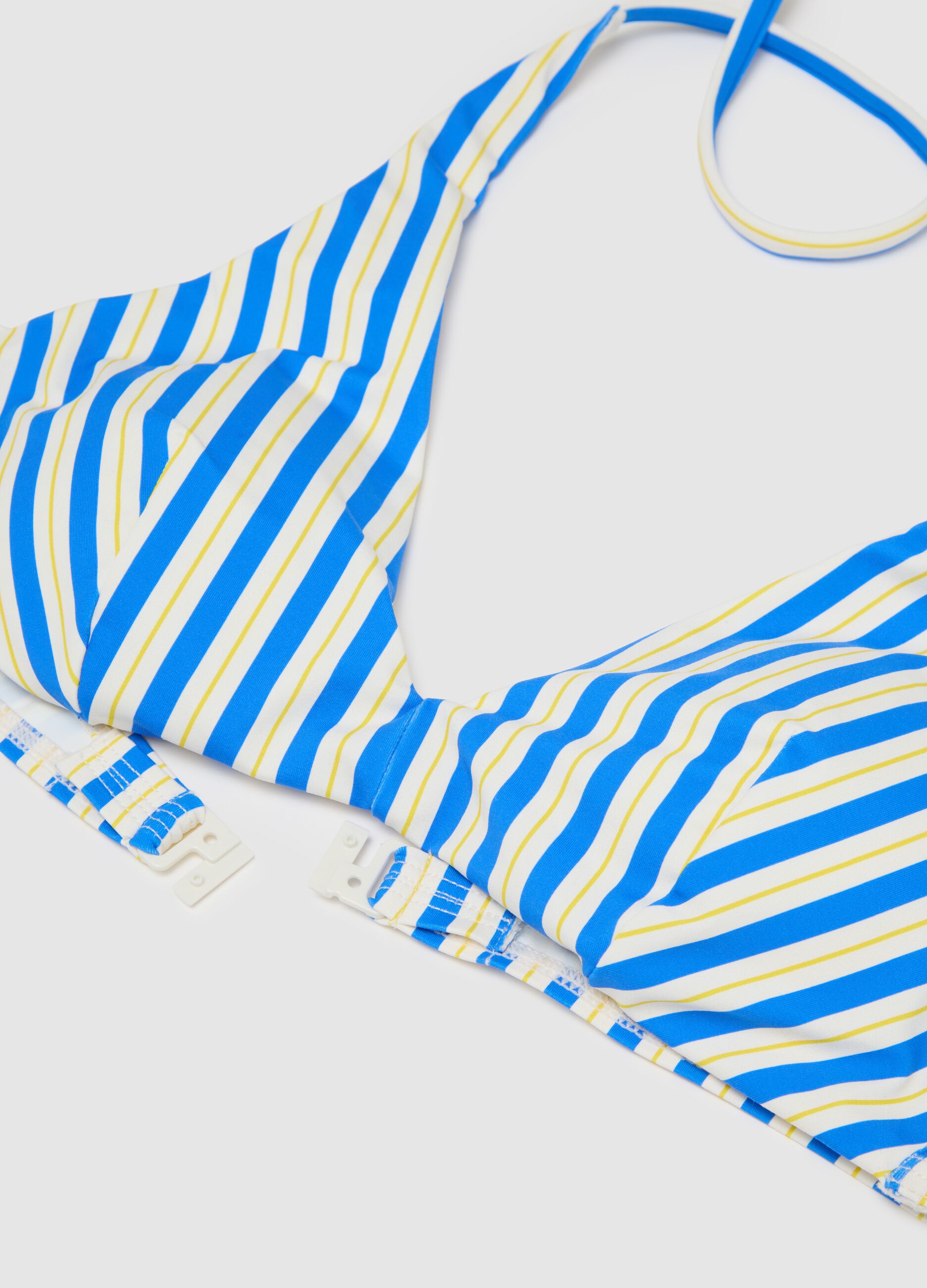 Women's top bikini in multicolour stretch fabric
