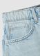 Shorts denim azzurro in puro cotone straight fit_5