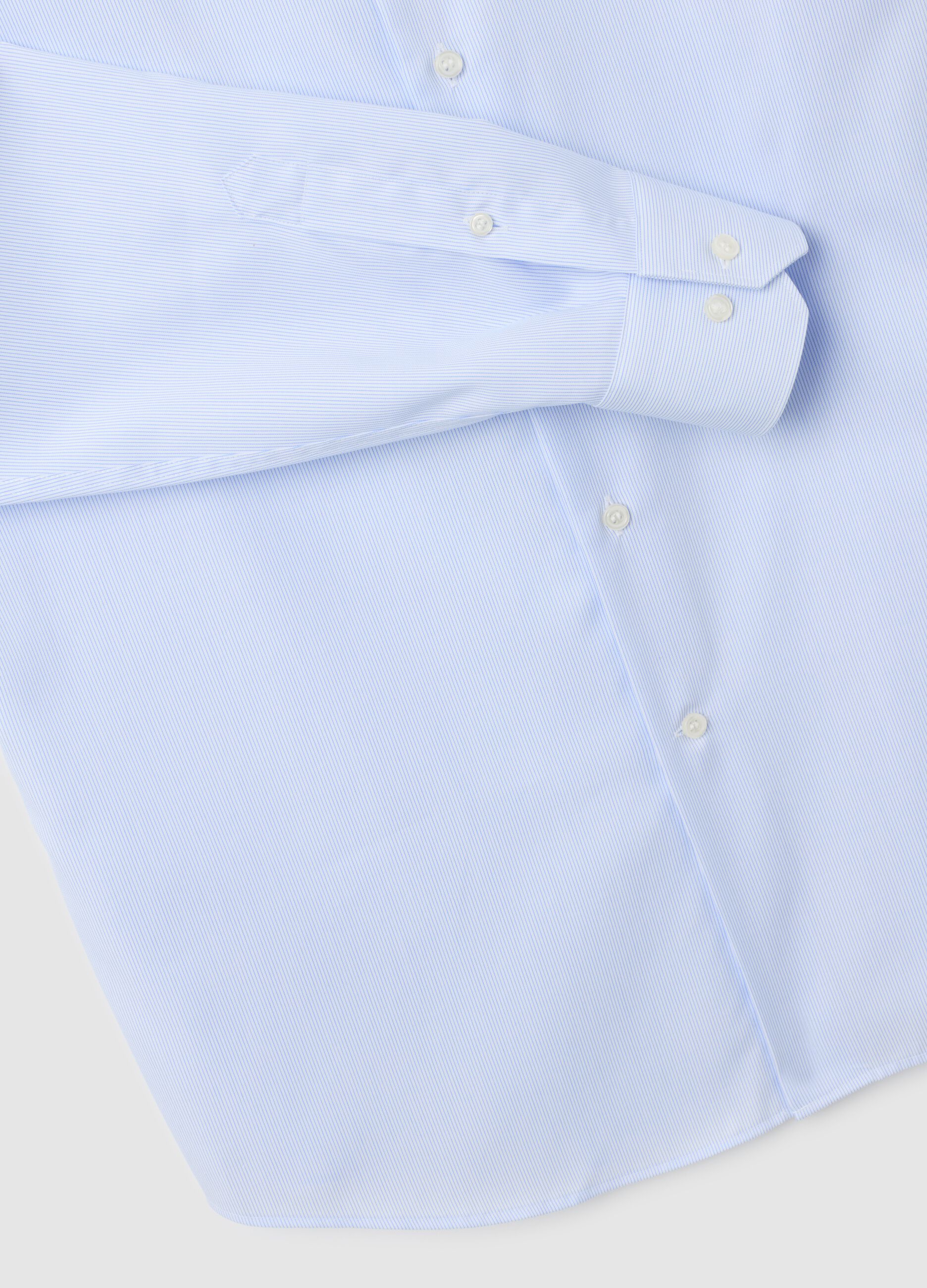 Blue cotton regular fit shirt