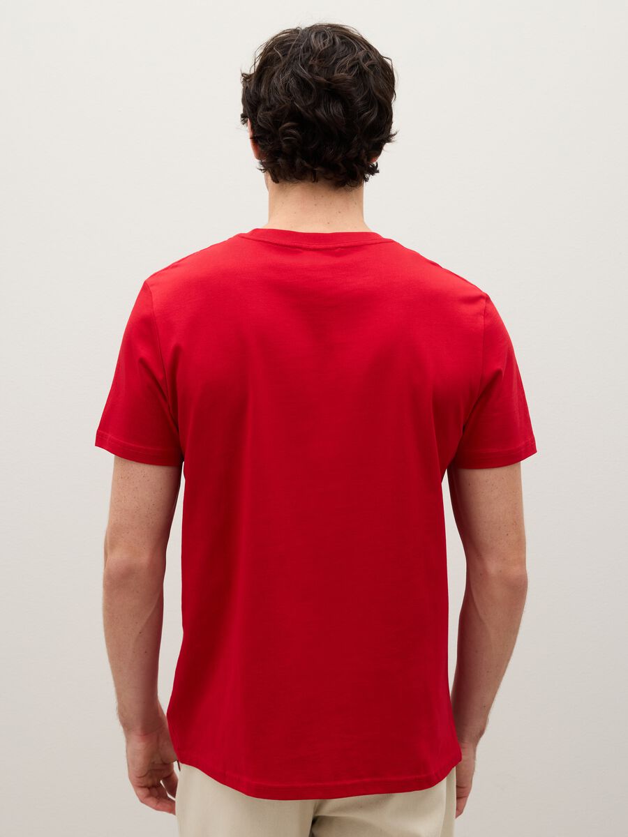 Red Pure Cotton T-Shirt_3