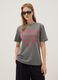 Grey pure cotton T-shirt with &ldquo;The Devil Wears Prada&rdquo; print, oversized fit_1