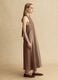 Multicoloured striped viscose and linen blend dress with relaxed fit_2