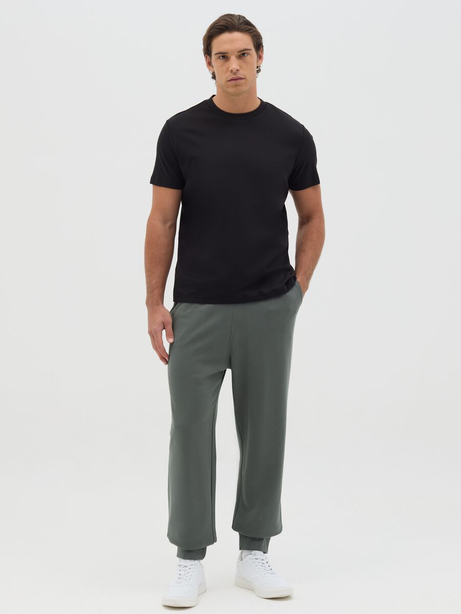 Cotton joggers with drawstring_0