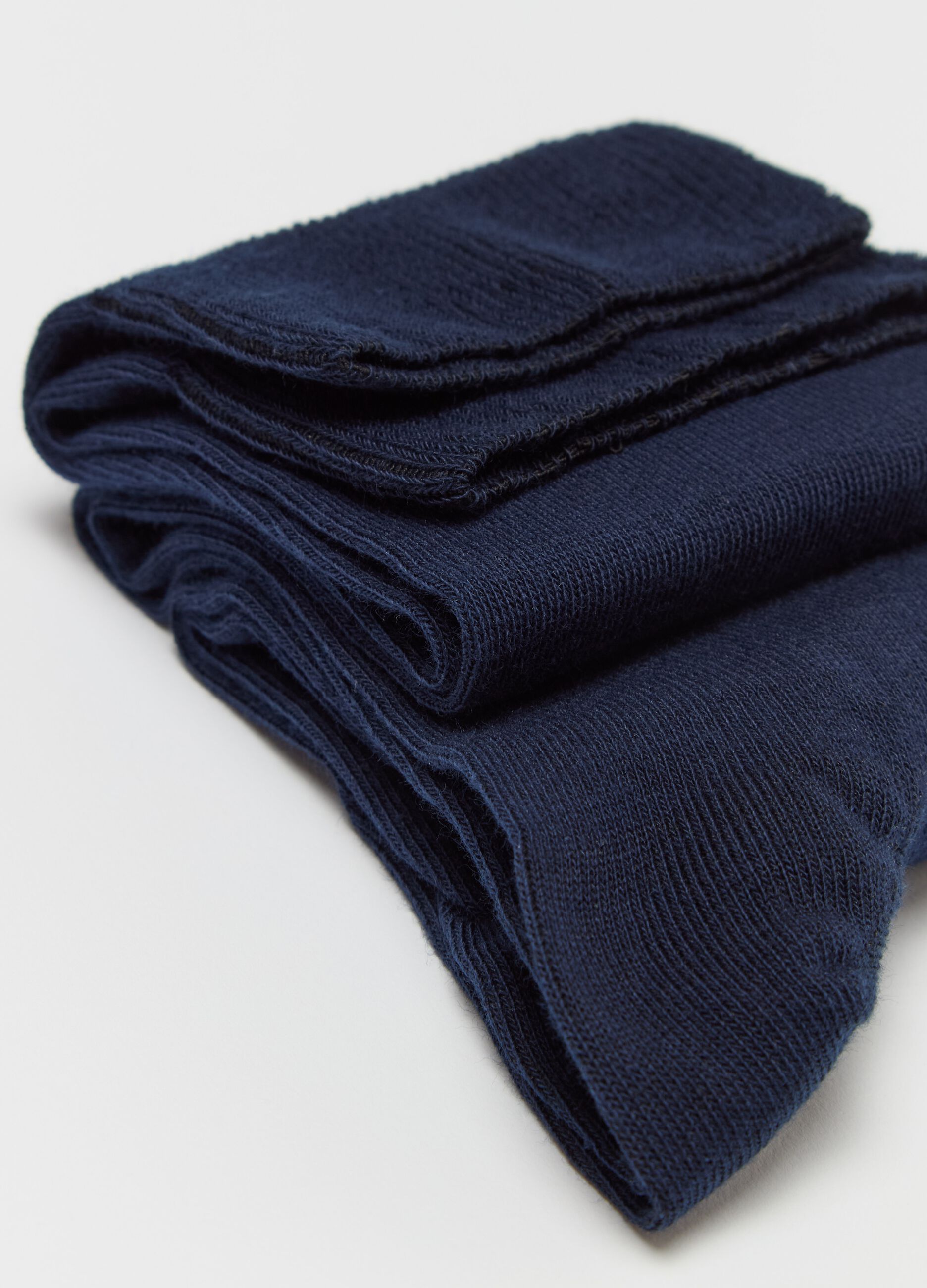 Three-pair pack long socks in organic cotton