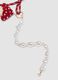 Red bracelet with hat charm and pearls_2