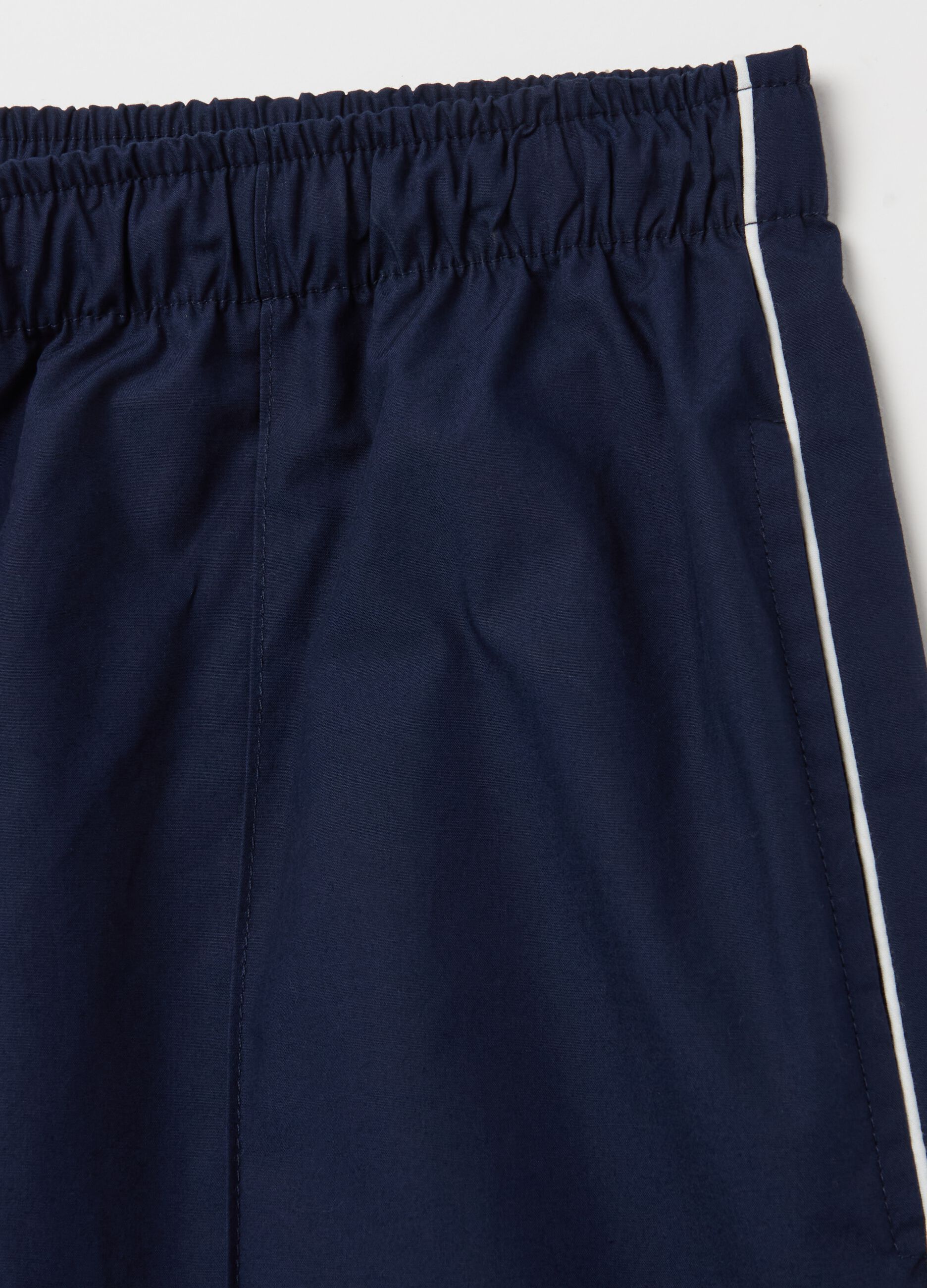 Poplin joggers with contrasting edging