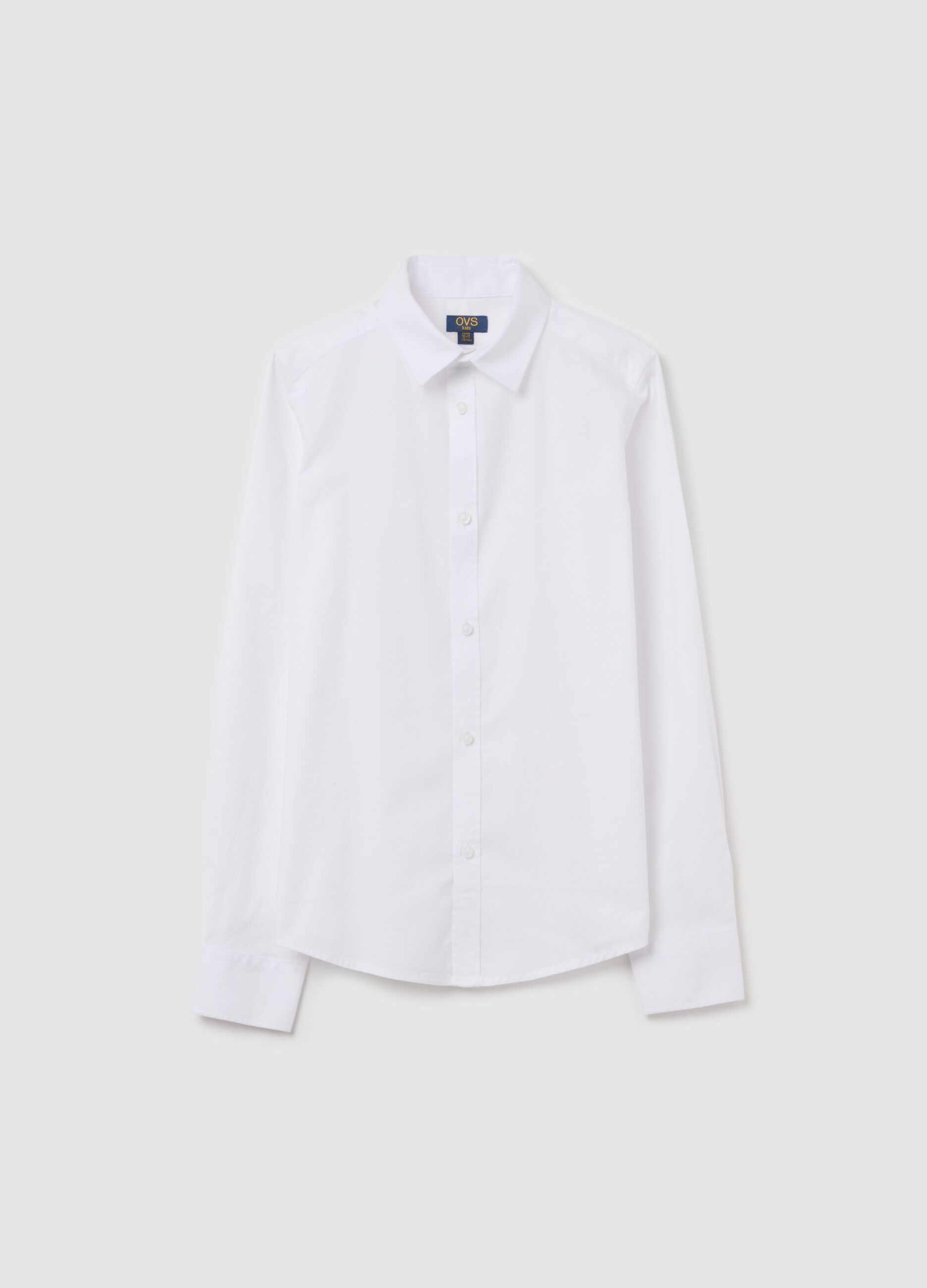 Shirt in solid colour cotton