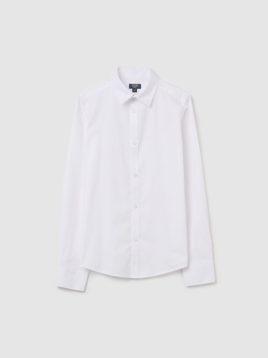 Shirt in solid colour cotton_3