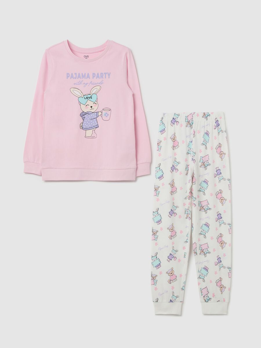 "Pajama party with my friends" pyjamas in organic cotton_0