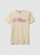 Beige pure cotton T-shirt with Los Angeles Lakers print_4