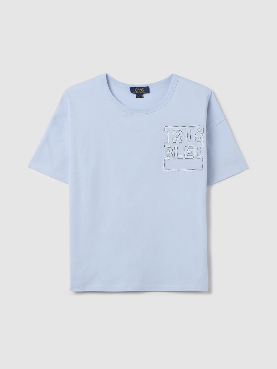 T-shirt with "Iris Bleu" embroidery_4