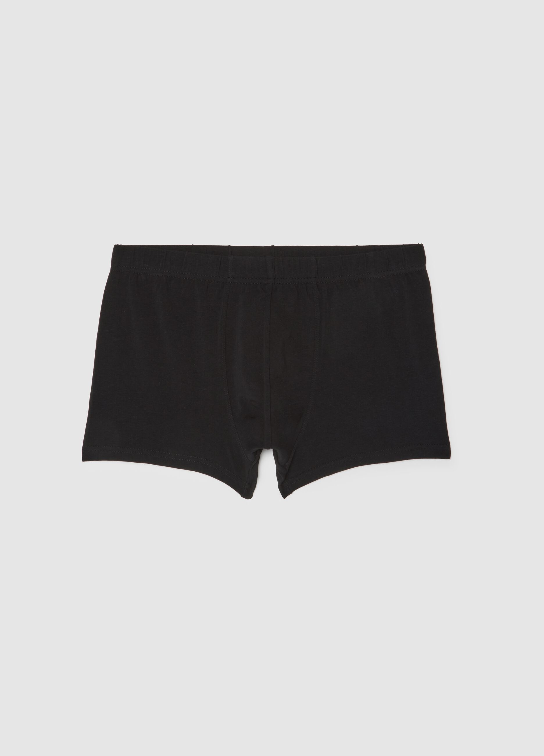 Black cotton regular fit boxer