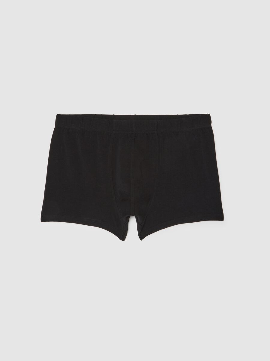 Black cotton regular fit boxer_4