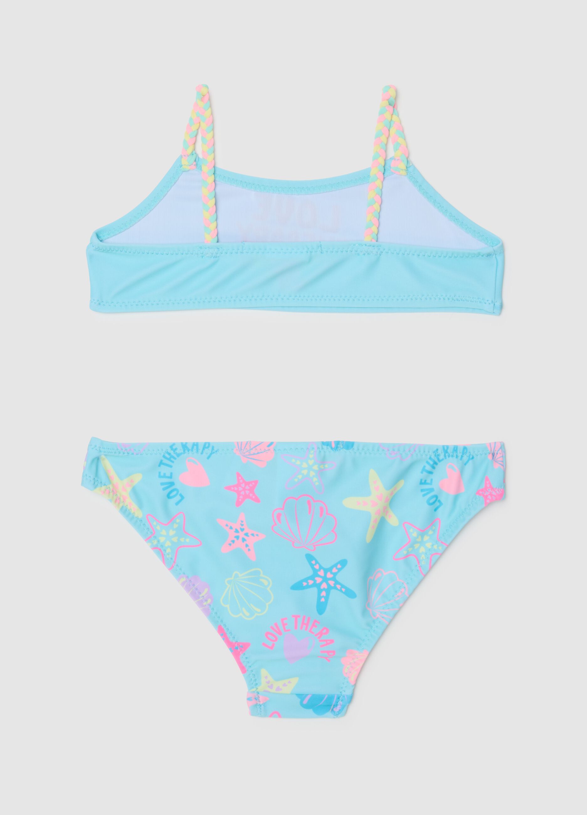 Girl's Bikini with Marine Patterns