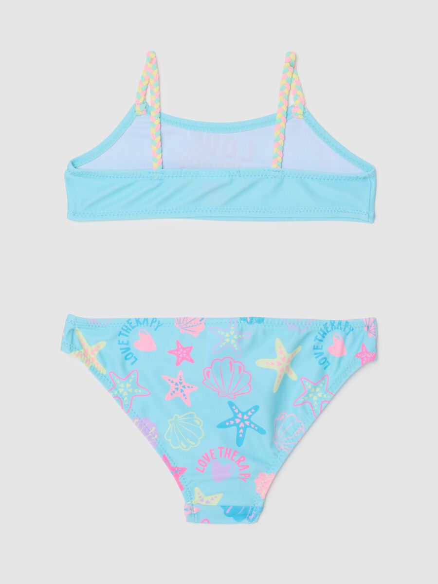 Girl's Bikini with Marine Patterns_1