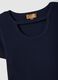 T-shirt blu premaman in cotone e modal elasticizzato_5