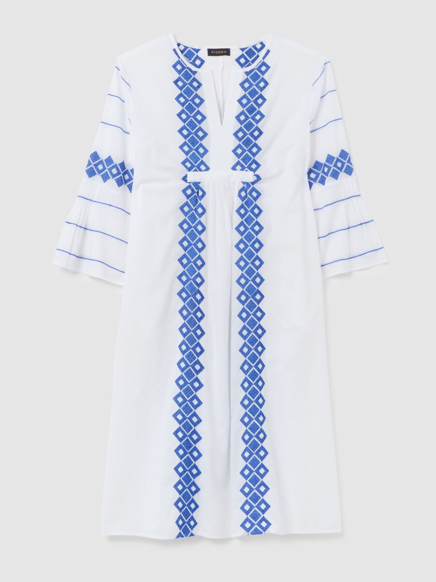 Women's dress in pure cotton multicolor regular fit_0