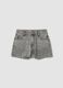 Girls&rsquo; grey pure cotton denim shorts_3