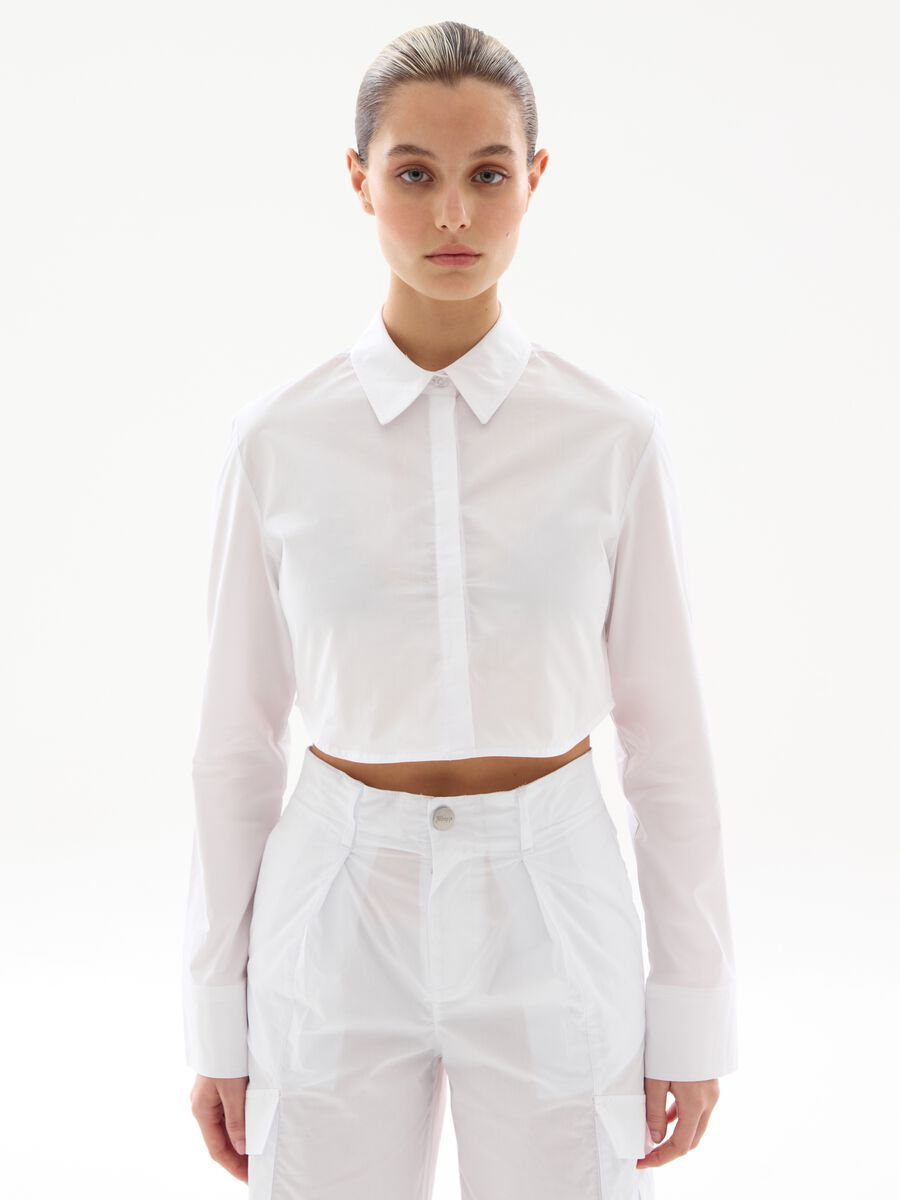 Crop Shirt White_0