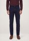 Blue regular-fit stretch cotton twill trousers_2