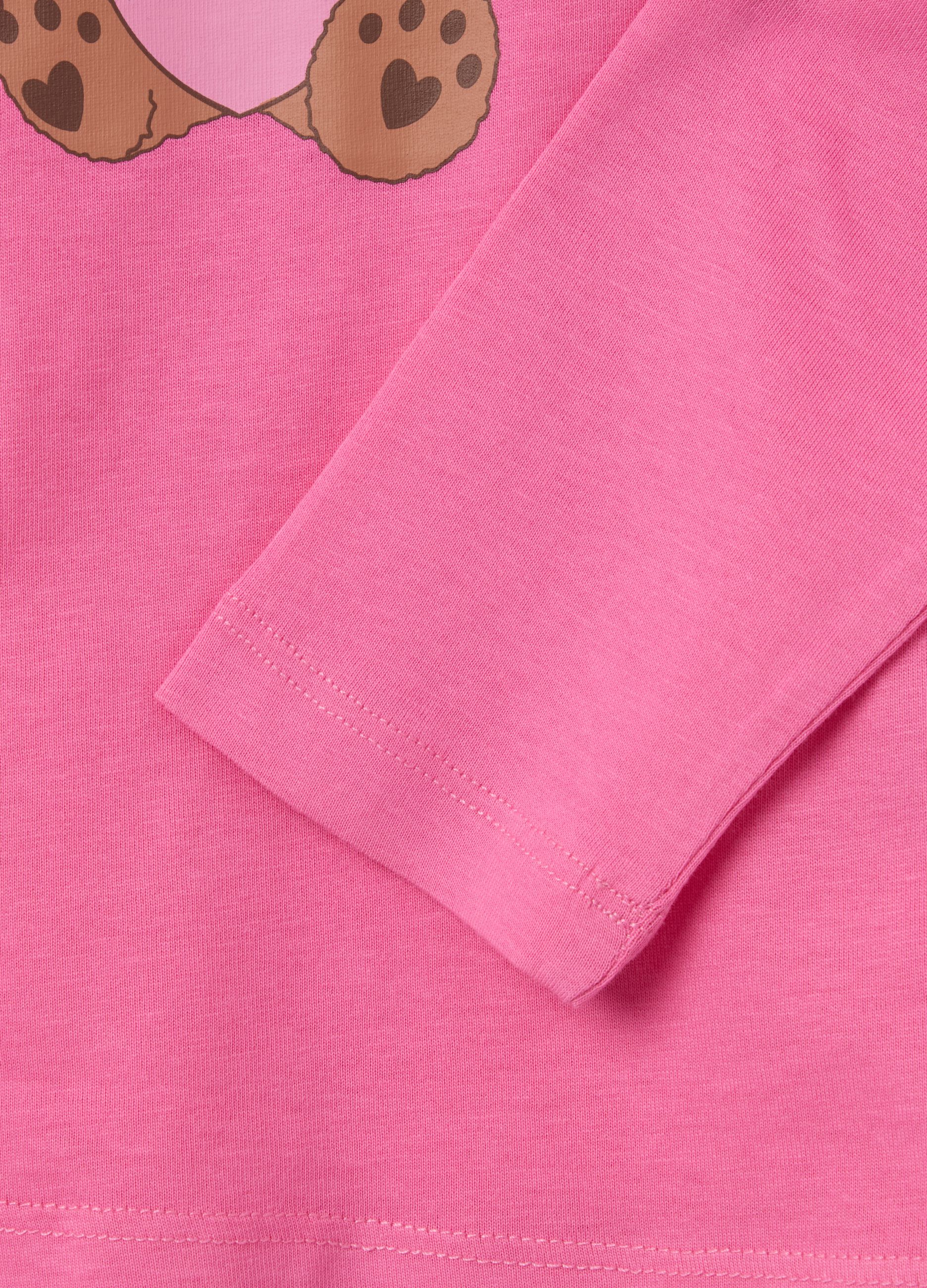 Long-sleeved T-shirt with "Lovely Bear” print