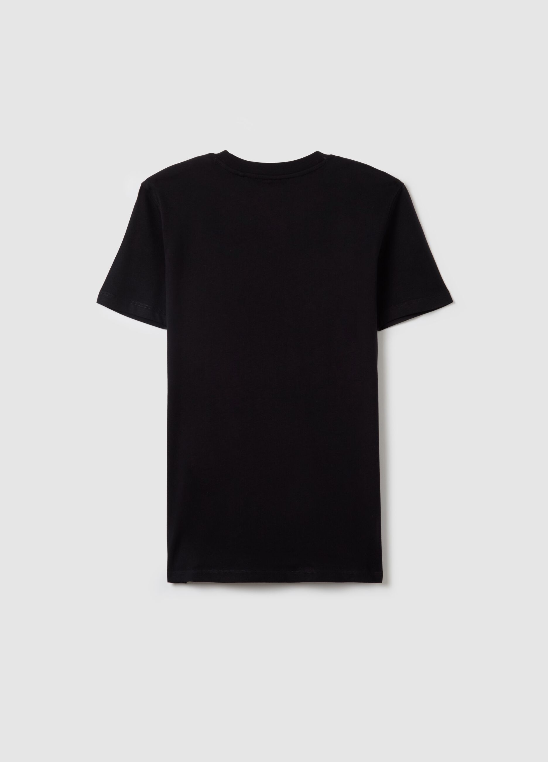 Cotton T-shirt with "TAKE THE RISK" print