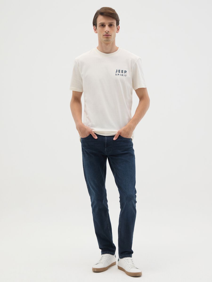 T-shirt in puro cotone beige regular fit_1